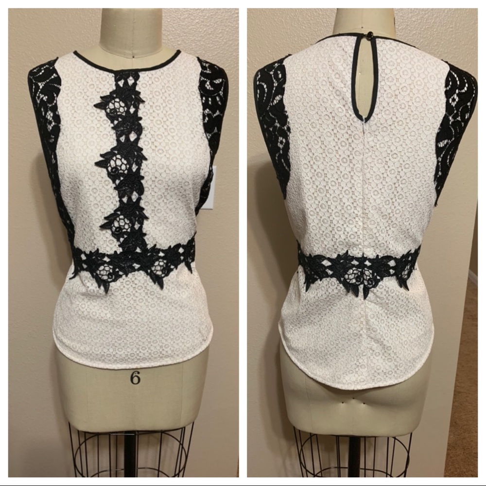 Antonio Melani lace peplum top